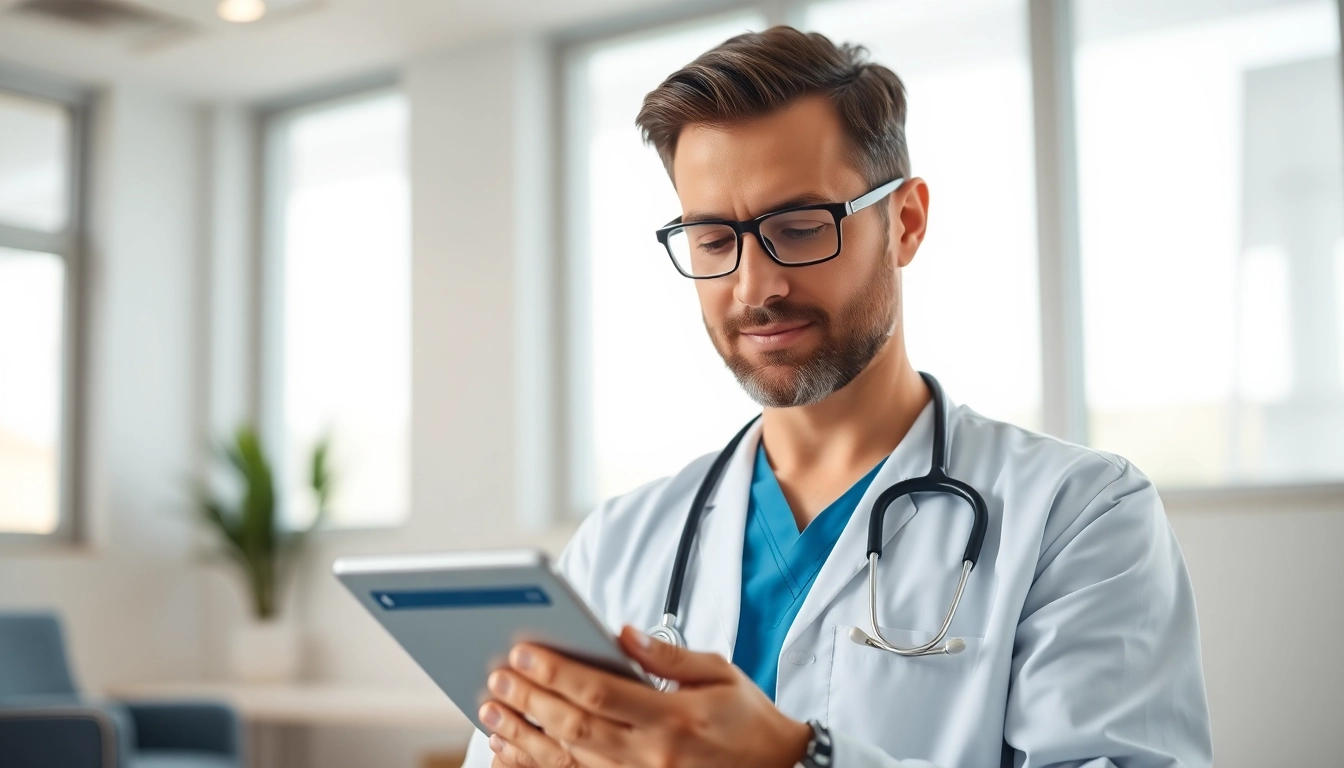 Streamline your prescriptions with efficient eprescription apps for android displayed by a healthcare provider.