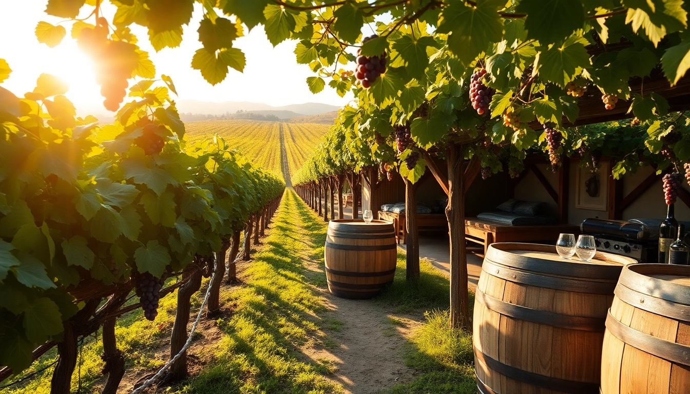 Experience the elegance of Sacramento Wineries with lush vineyards and rustic barrels.